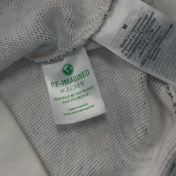 J.Crew Re-Imagined Zebra Leopard Print Sweatshirt Crew Neck Cotton Top M - Picture 6 of 8